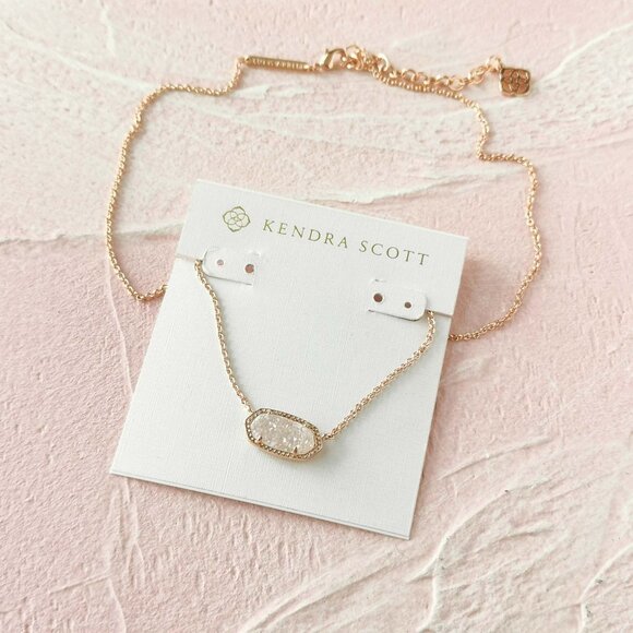Kendra Scott Elisa Drusy Rose Gold Necklace - Picture 2 of 3